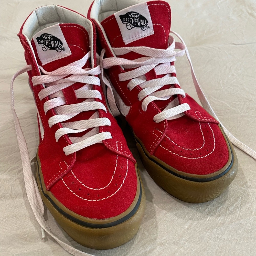 Vans Red High-Top Sneakers
